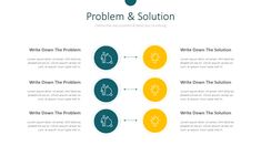 the problem solution for problem and solution powerpoint slide presentation template is shown in three different colors