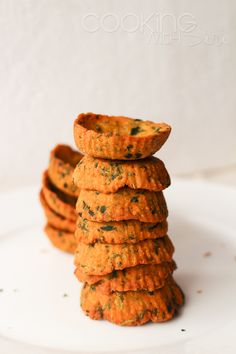 several cookies stacked on top of each other