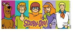 the scooby - doo show is shown in four different colors and features cartoon characters