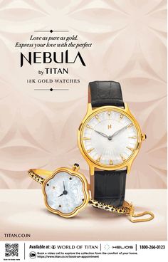 nebula-by-titan-18k-gold-watches-ad-bombay-times-14-02-2021 Watches Poster Design, Watch Promotion Design, Watch Advertisement Poster, Vintage Watch Ads, Letter Pad, Email Template Design