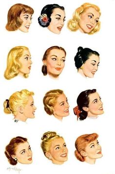 1950s Hairstyle, Cabelo Pin Up, 1930s Hair, Vintage Hairstyle, 1950s Hairstyles, 50s Hairstyles, Long Hairstyle, Trendy Hairstyle, Pin Curls