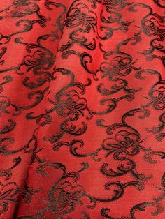 Priced per yard. Red and black satin brocade, can be used on either side. 57-inches wide. Measurement Worksheets, Bodice Pattern, Custom Costumes, Ballet Tutu, Black Satin, Red And Black, Abstract Artwork, Yard, Satin