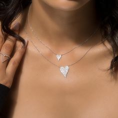 Necklace measures 16",17",18" adjustable. Pendant measures .60" in diameter and .80" in length. SKU ASNR55002483 Carat Weight .207ct Diamond Metal Type 14KT Rose Gold Primary Stone Diamond Metal Weight 2.24g Gifts For Lover, Pave Heart Necklace, Portrait Jewelry, Engagement Necklaces, Romantic Jewellery, Friendship Necklaces, Silver Heart Necklace, Bridesmaid Necklace, Chain Choker Necklace