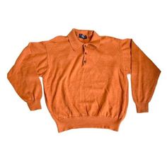 "Valentino Marini Extra Fine Marino Wool Burnt Orange Collared Argyle Sweater Preowned with a small hole on the button-up collar and a mended spot on the lower right cuff Burnt orange colour Extra button inside Made in Italy About 20.5\" pit to pit and 23\" long from front shoulder Ships from Canada USPS used to the US *We use recycled shipping material 709" Classic Fall Polo Sweater With Placket, Classic Polo Sweater With Placket For Fall, Fall Polo Collar Top With Button Closure, Solid Long Sleeve Polo Sweater With Button Closure, Casual Polo Sweater With Collar For Fall, Polo Collar Tops With Buttons For Fall, Long Sleeve Sweater With Button Cuffs, Solid Long Sleeve Sweater With Button Cuffs, Long Sleeve Polo Sweater For Work