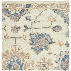 an area rug with various colors and designs