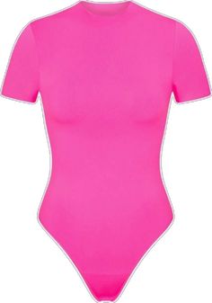 Casual Fitted One-piece Bodysuit, Spring Pink Elastane Bodysuit, Trendy Fitted Short Sleeve Bodysuit For Summer, Chic Short Sleeve Fitted Bodysuit For Summer, Stretch Short Sleeve Bodysuit For Summer, Pink Short Sleeve Bodysuit For Summer, Casual Pink Short Sleeve Bodysuit For Summer, Fitted Short Sleeve Elastane Bodysuit, Fitted Pink Short Sleeve Casual Bodysuit