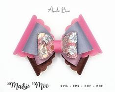 Amelia Bow - Maisie Moo Hair Bow Templates, Hair Bow Svg, Stacked Hair Bow, Bow Svg, Stacked Hair, Svg Templates, Bow Template, Glitter Canvas, Butterfly Wing