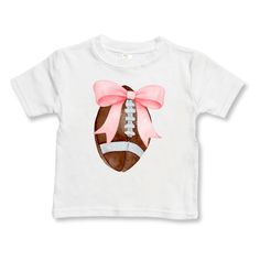 This cute game day t-shirt is perfect for your little one this football season. DETAILS: * Designed and printed by Sunny Littles * 100% cotton * True to size * Machine washable on cold. Dry as normal. * Made in China SHARE THE LOVE: * Share a pic of your Sunny babe on Instagram and tag @sunnylittlesco! Cute Short Sleeve T-shirt For Game Day, Cute White T-shirt For Game Day, Pink Football, Cute Game, Girls T Shirts, Football Tee, Cute Games, Football Tees, A Pic