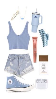 Preppy Blue Outfits, Basic Girl Outfit