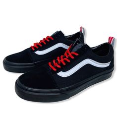 Vans Old Skool Otw Webbing Reflective Sneakers Women’s Size 8 Men’s Size 6.5. Lace Up Sneakers. Black Red & Silver. Suede And Canvas Please See Sizing Chart Before Making Your Purchase. Tags: Skateboard Skater Shoes Beach Surfing Skate Park Color Might Vary Due To Lighting. Box Not Included. New With Tags. #Vansauthentic #Vansoffthewall #Vansoldskool #Vansslipon #Skater #Surfer #Skate #Skatergirl Vans Black Skate Shoes With Laces, Black Sneakers With White Laces For Streetwear, Black Skateboarding Sneakers With Elastic Laces, Black Lace-up Sneakers With White Laces, Black Sporty Sneakers With White Laces, Sporty Black Sneakers With White Laces, Red Sneakers Men, Vans Classic Old Skool, Old Skool Platform