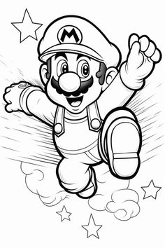 kawaiimermaidcoloring #coloringpagetime #colo Disney Cartoon Coloring Pages, Super Mario Drawing, Super Mario Coloring, Coloring Pages For Kids Boys, Mario Drawing, Lego Coloring Pages