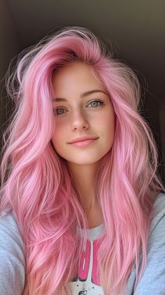 pink hair color ideas Pink Hair Color Ideas, Pink Hair Color, Concert Hairstyles, Hot Pink Hair, Trendy Shades, Festival Outfits Rave, Pastel Pink Hair, Hair Color Crazy, Thicker Hair