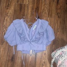 Never Worn. Lavender Beach Tops For Spring, Lavender Tops For Beach In Spring, Lavender Spring Beach Top, Purple Crop Top For Spring Day Out, Formal Cape, Orange Crop Top, Floral Bustier, Satin Crop Top, Small Crop Tops