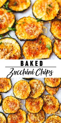 baked zucchini chips with cheese and herbs