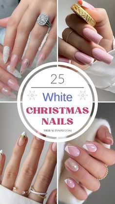 The holiday season is the perfect time to embrace the magic of winter with a set of beautiful white Christmas nails. Whether you’re going for a sleek and simple look, or something more intricate with snowflakes, glitter, and festive details, white nails bring a touch of elegance to any outfit. In this post, we’ve gathered 25 gorgeous Christmas nails white designs to help you get inspired for your next nail appointment. White Nails Elegant Design, White And Glitter Christmas Nails, Classy White Christmas Nails, Winter Nail Art Designs Snowflakes White Glitter, Short White Winter Nails, Glitter White Nails, White Winter Nail Designs, Holiday Nails White, White Holiday Nails