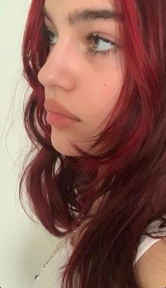 ♡pinterest~kaeylaa♡ Dark Red Hair, Hair Streaks, Smink Inspiration, Grunge Hair, Dream Hair, 가을 패션