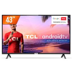 Smart TV LED 43'' Full HD TCL 43S6500S Android OS 2 HDMI 1 USB Wi-Fi Tv Led, Google Assistant, Smart Tv, Full Hd, Wi Fi, Led, Tv, Bahia