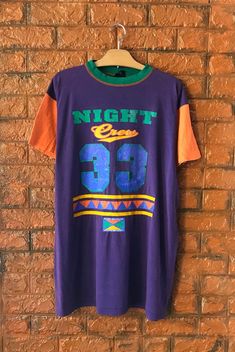 Vintage 90s Rave On Acid House Fashion Multicolor T Shirt / Hip Hop 90s / Cross Colors / 90s Streetwear T Shirt Made In Usa Size XLCondition : Good Used Size on tag : XLColour : PurpleBrand : zoo crewMeasurement : Armpit to armpit - 26”Length - 31”Material : old CottonMade In: USA THE SHIPPING (Your Choice Please read)1. The shipping cost is USD 20 via Malaysian Registered Postage With Tracking Number.It will take 2-4 weeks or more for delivery, depends on your custom checking.2. Add USD 10 for Retro Color Block T-shirt For Streetwear, 90s Inspired Multicolor T-shirt For Streetwear, Retro Oversized T-shirt For College, 90s Purple T-shirt With Letter Print, 90s Style Purple T-shirt With Letter Print, Purple 90s Style T-shirt With Letter Print, Multicolor Color Block T-shirt For Streetwear, Retro Purple Tops For Streetwear, Retro Color Block Tops For Streetwear