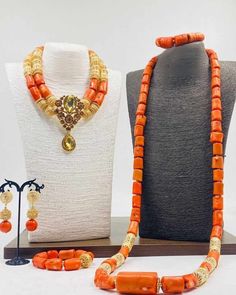 Bride and Groom Complete Set Original Africa Coral Beads, African Wedding Coral Accessories, Nigerian Edo Igbo Wedding Brides Accessories. by SereneAfrica on Etsy Brides Accessories, Coral Accessories, Rich Gifts, Wedding Coral, Igbo Wedding, Bride’s Mother, African Gifts, Coral Beads Necklace, Wedding Brides