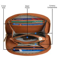 Daily Use Bifold Coin Purse With Card Slots, Compact Coin Purse With Card Slots For Travel, Compact Travel Coin Purse With Card Slots, Brown Travel Coin Purse With Card Slots, Compact Brown Wallet With Interior Card Slots, Compact Brown Wallet With Card Slots, Compact Brown Wallets For Daily Use, Compact Brown Wallet For Daily Use, Rfid Technology