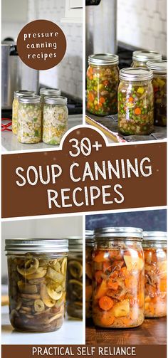 an image of soup canning recipes in jars