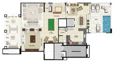 the floor plan of a two bedroom apartment with an attached kitchen and living room area