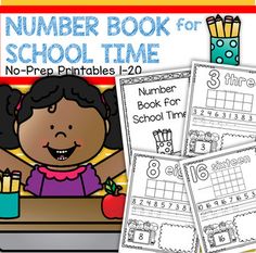 a number book for school time with numbers 1 - 20