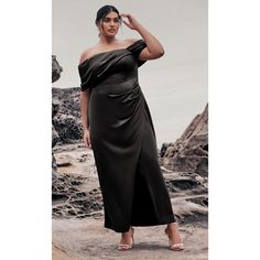 Have a major fashion moment with the Paloma Maxi Dress. At any event, this dress accentuates your curves with a faux wrap skirt, cap arm coverage and an alluring off-shoulder neckline that will make hearts flutter. Bold and fiercely fashionable, no one does plus size fashion like City Chic. Loved around the globe for its diverse range of fashion-forward styles for any occasion. From show-stopping evening gowns to workwear and casualwear, City Chic will take your style to bold new heights. Availa Faux Wrap Skirt, Sheer Maxi Dress, Sweater Maxi Dress, Ankle Dress, Midi Cocktail Dress, Long Sleeve Maxi, Black Cocktail Dress, City Chic, Chic Woman