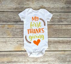 My First Thanksgiving SVG - Digital Download - Vector - Thanksgiving svg - Onesie svg - Thanksgiving My First Thanksgiving Shirts, My First Thanksgiving Boy Svg, Fall Onesie, Thanksgiving Onesie, My First Thanksgiving, Thanksgiving Baby Outfits, Thanksgiving Messages, Retro Thanksgiving, Baby Silhouette