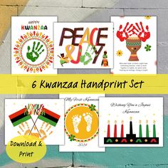 six kwanza handprint set