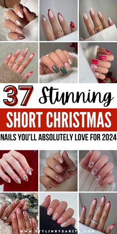 short Christmas nails