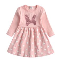 This Sequin Rabbit Design Long Sleeve Top Dress is for kids is a newly designed dress with beautiful color and nice quality. The dresses are super soft and comfy. It's a great gift for your girls.Features: Sequin rabbit design print. Knee-length dresses. O-neck collar. Comfortable to wear. Casual style. Fabric & Care: Made of high-quality cotton. Machine wash is applicable. Do not bleach. Size Chart (inches):Please order one size bigger for a better fit, especially if your measurements are in-be Pink Princess Cotton Dress, Pink Princess Style Cotton Dress, Pink Princess Dress For Winter, Long Sleeve Pink Dress For Dress-up, Cute Long Sleeve Pink Dress, Playful Cotton Winter Dress, Playful Pink Easter Dress, Casual Cotton Dress For Easter, Pink Playful Winter Dress