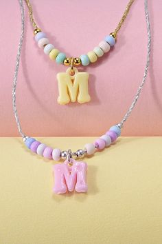 Custom Beaded Child Necklace Personalized Kids Initial Jewelry Toddler Girl Necklace Pastel Color Jewelry Gift for Kids Initial Necklace - Etsy Portugal Jewelry Toddler, Kids Jewellery, Beading For Kids, Girl Necklace, Jewelry Organizer Diy, Color Jewelry, Kids Necklace, Childrens Jewelry, Initial Jewelry