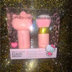 Brand New Limited Edition! Sealed, Unopened Packaging For Powders, Liquids, & Creams! Hello Kitty Vanity, Goth Hello Kitty, Jobs Aesthetic, Pretty Pink Things, Vanity Drawer, Kitty Makeup, The Creme Shop, Creme Shop, Girly Makeup