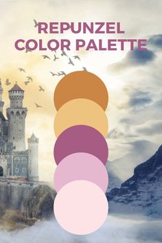 This color palette has the prettiest shades from Disney's Rapunzel theme. It can be used for birthday decor and as a reference for Disney-inspired girls' dresses. Rapunzel Quinceanera Theme, Rapunzel Wedding Dress, Rapunzel Theme, Theme Bapteme