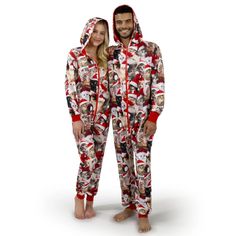 COMPLETE FESTIVE SET: Adults Cute Cat Print Christmas Hooded Pajamas includes a comfy and fun hooded Pajamas featuring an adorable 3D cute kitten print pattern, convenient 2 side pockets, and loose silhouette, providing both comfort and style.perfect for embracing the holiday spirit during Christmas.HIGH-QUALITY MATERIAL: Crafted from 100% polyester, this Adults Loose Christmas Hooded Pajamas is made from high-quality material that has undergone safety testing. Convenient Pockets Christmas Holid Holiday Jumpsuit Outfit, Christmas Pajamas For Couples, Pajamas For Couples, Adult Christmas Pajamas, Holiday Jumpsuit, Pajama Outfit, Matching Christmas Pajamas, Jumpsuit Outfit, Holiday Pajamas