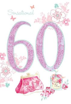 a birthday card with the number 60 on it