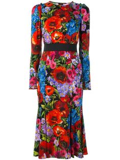 Dolce Print Silk Dress, Gucci Dress, Silk Cocktail Dress, Dolce Gabbana Dress, Runway Dresses, Bow Detail Dress, Silk Print Dress, Dolce E Gabbana, Long Sleeve Floral Dress