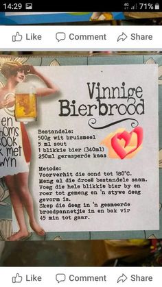 a beer ad with an image of a woman holding a pint of beer