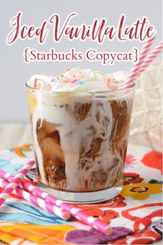 iced vanilla latte starbucks copycat recipe