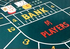 an image of a casino game with the words bank players on it's board