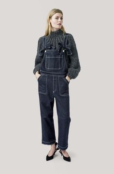 The Julliard Mohair Open Back Pullover, Ebony Melange Denim Dungaree, Artist Outfit, Denim Overalls, Shop Clothing, Dungarees, Quick Delivery, Everyday Fashion, Open Back, Must Haves