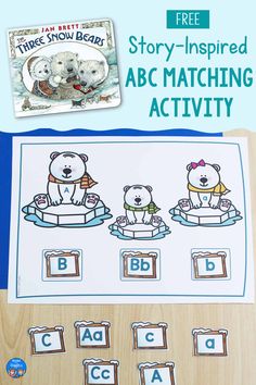 the story - inspired abc matching activity for children to learn how to read