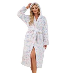 PRICES MAY VARY. ❤️【Cute Robes】: Our women's robes are made from plush, soft fabric with delightful patterns, feature charming colors and a luxuriously soft feel, guaranteeing warmth and comfort, available in a variety of color schemes to suit all tastes. ❤️【Go-To Robes】: These cute plush robes are loose and non-restrictive, perfect for lounging around the house, parties, bedtime, or casual wear. It is the first choice to give to sisters or friends. ❤️【Fleece Robes】: Designed to keep you warm, o Cute Robes, Plush Robes, Robes Women, Winter Robes, House Parties, Fleece Robe, Soft Robes, Hooded Robe, Grey Prints