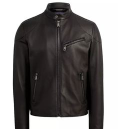 $3,495 Ralph Lauren Purple Label Randall Black Lambskin Leather Biker Jacket New | eBay