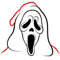 a ghost with its mouth open and tongue out