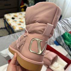 Pink Valentino Boots. Brand New With Box. Women Size 8. Retail For 1,100 Plus Tax ! Valentino Sock Boots, Designer Pink Boots With Round Toe, Designer Pink Round Toe Boots, Designer Pink Leather Boots, Pink Valentino, Valentino Boots, 100 Plus, Black Rain Boots, Valentino Garavani Shoes