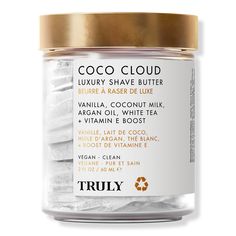 Coco Cloud Whipped Luxury Shave Butter - COCO CLOUD SHAVE BUTTER 2.0OZBenefitsAntimicrobialPrevents ingrowns - Coco Cloud Whipped Luxury Shave Butter Whipped Shave Butter, Shaving Butter, Whipped Coconut Milk, Vanilla Scents, Selfcare Products, Truly Beauty, Shave Butter, Body Hygiene, Shaving Oil