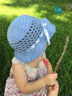 Crochet Summer Hats Kids, Crochet Hats For Girls, Pola Topi, Toddler Sun Hat, Crochet Baby Bonnet, Crochet Baby Beanie, Crochet Baby Hat Patterns