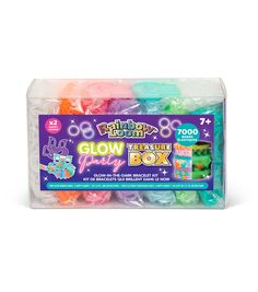 glow in the dark party box with assorted colors and shapes for kids to make